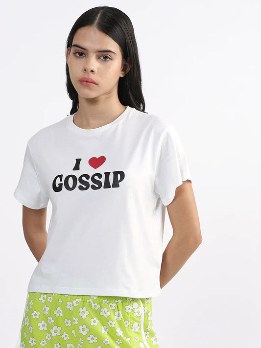 Gossip Printed T-Shirt with Short Night Suit