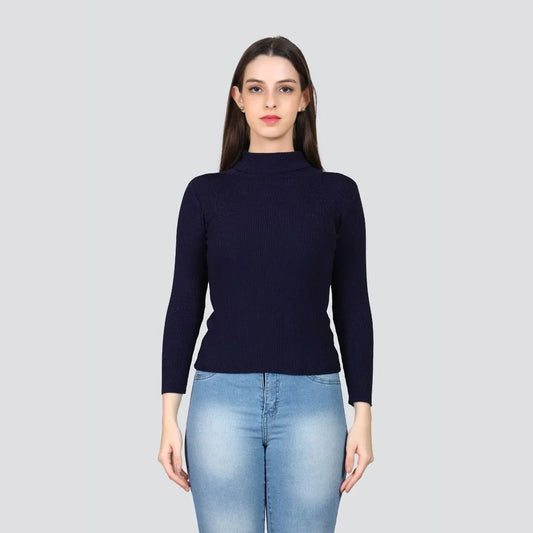 Navy Blue High Neck For Women