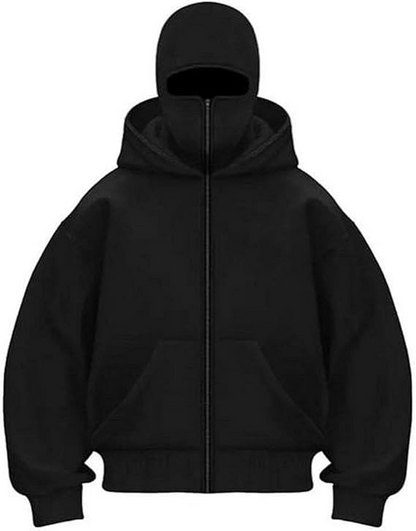 Balaclava Ninja Zipper Hoodie Jacket