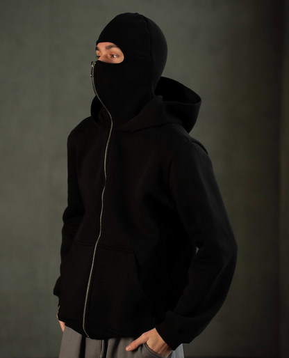 Balaclava Ninja Zipper Hoodie Jacket