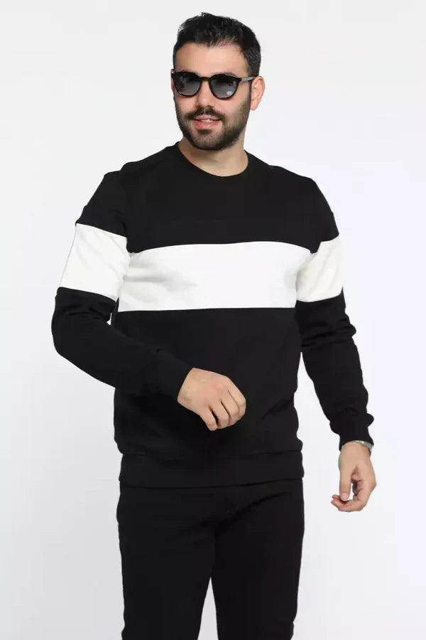 Zebra Black And White Block Sweatshirt